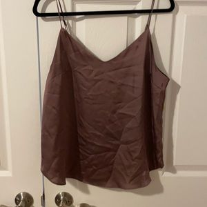 Dark brown cami with satin look